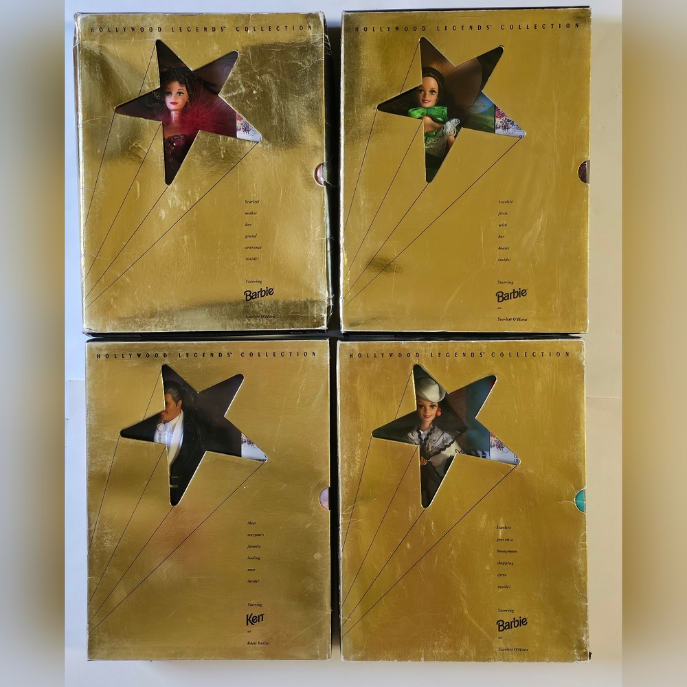 1994 Barbie Gone With The Wind Hollywood Legends Collection Set of 4